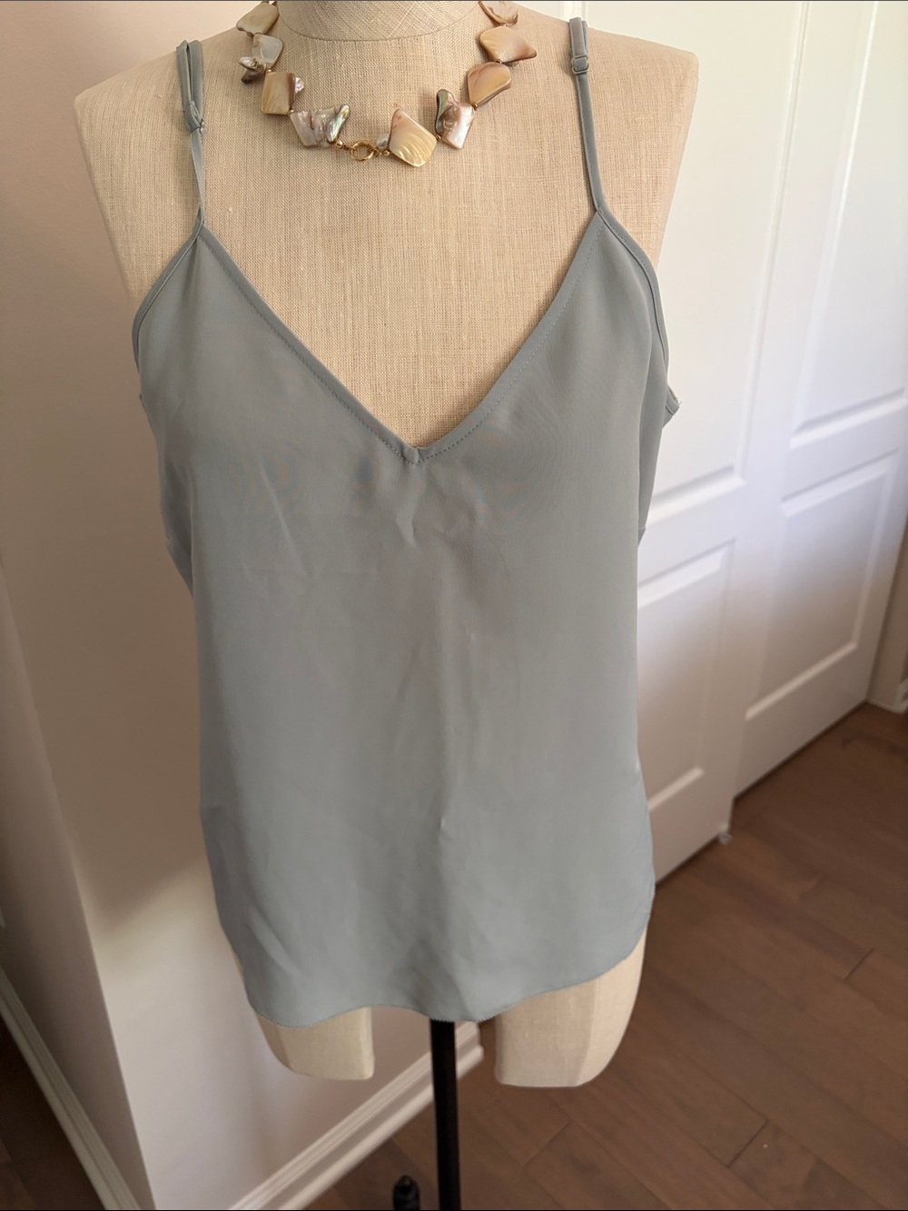 LG Light Gray V-Neck Spaghetti Strap Camisole